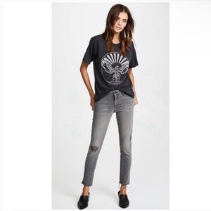 MOTHER Jean Looker ankle fray Last chance saloon grey 26 distressed